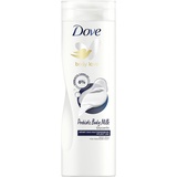 Dove Body Love Prebiotic Body Milk für trockene Haut für 48 Stunden Körperpflege mit Glycerin 400 ml
