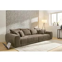 Big-Sofa JOCKENHÖFER GRUPPE "Moldau" Sofas Gr. B/H/T: 306cm x 83cm x 134cm, Cord, grau (taupe) Inklusive loser Rücken- und Zierkissen, frei im Raum stellbar Bestseller