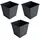 Estexo Blumentopf Einsatz 26 x 26 x 26 cm Schwarz
