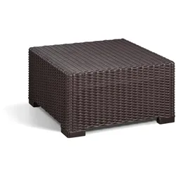 Allibert California Tisch braun - Rattanoptik, wetterfest, Garten, Outdoor