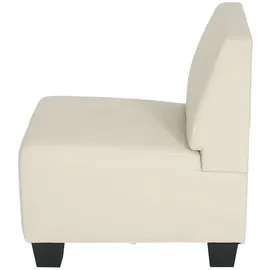 Mendler Modular Sessel ohne Armlehnen, Mittelteil Lyon, Kunstleder ~ creme