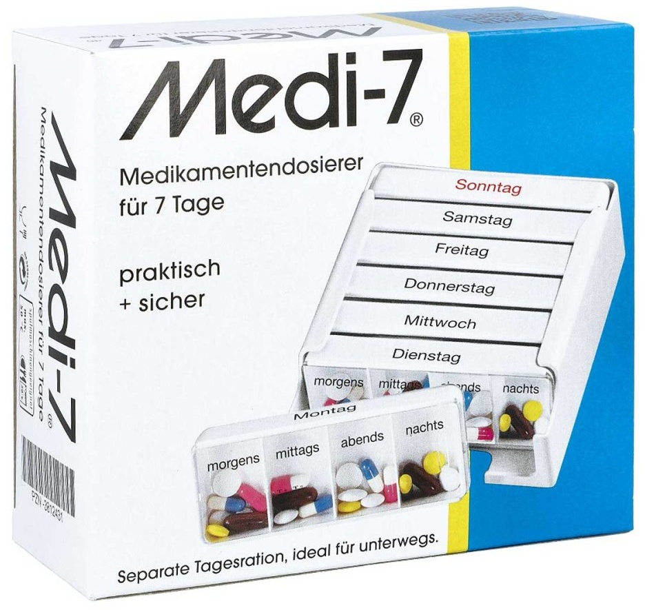 Medi 7 Medikamenten Dosierer für 7 Tage