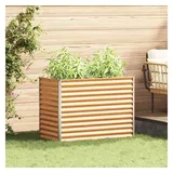 vidaXL Garten-Hochbeet verzinkter Stahl rechteckig 98 x 50 x 68 cm Braun