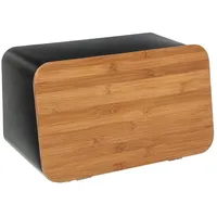 5five simply smart brotkasten und brett "modern color" schwarz 37cm