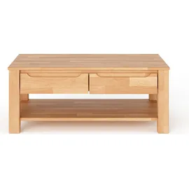 Elfo Couchtisch mit Schubkasten Kernbuche geölt 115 x 70 cm