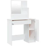 vidaXL Schminktisch mit Spiegel Weiß 86,5x35x136 cm
