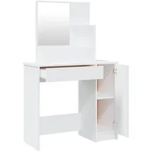 vidaXL Schminktisch mit Spiegel Weiß 86,5x35x136 cm