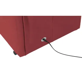 Hukla Relaxsessel Pascal Leder 77 x 115 x 90 cm Rot elektrisch, drehbar