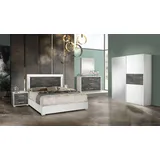 Schlafzimmer Bett Nachttisch Kleiderschrank Kommode Spiegel Doppel Neu Set 6tlg.