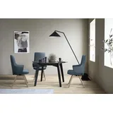 Polsterstuhl STRESSLESS "Laurel", blau (blau dinamica, eiche gekalkt), B:58cm H:105cm T:60cm, Microfaser DINAMICA (88% Polyester, 12% Polyurethan), Stühle, Polsterstuhl, High Back mit Armlehne, Größe L, mit schräggestellten Beinen in Eiche