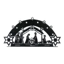 Schwibbogen Vorlage 122 Bethlehem Stern L 60 cm, H 31 cm
