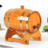 XYUERU Weinfass Eichenfass,Dekorative Weinfässer für Den Haushalt Vintage Holz Eichenfass for Die Weinbereitung Oder Lager Bier Whiskey Rum(20L)