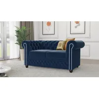 S-style möbel - Chesterfield 2 sitzer Sofa mit Schlaffunktion