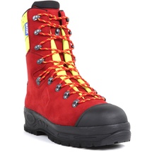 Haix Schnittschutzstiefel - Schnittschutzschuhe Protector 2.0 in KOX Edition mit Gore-Tex Rot/Gelb Gr. 47