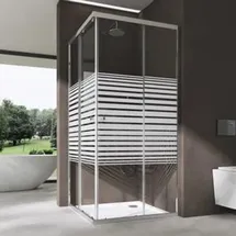 SoGood doporro Eckdusche mit Schiebetür rechts 80 x 190 cm Silber/Transparent 6mm ESG-Glas