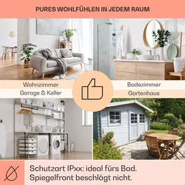 Klarstein 2-in-1 Infrarotheizung & Konvektor, Infrarotheizung mit Thermostat 700W, IP24-Infrarotheizung zur Wandmontage mit App-Steuerung,