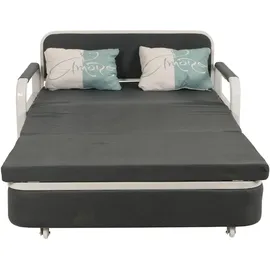 Mendler Schlafcouch Stoff 2-Sitzer Dunkelgrau