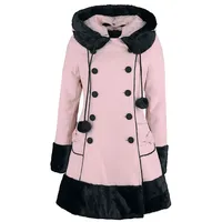 Hell Bunny Sarah Jane Coat Frauen Wintermantel rosa XXL - XXL