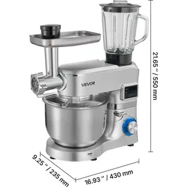 Vevor multifunktionale 1500 W silber