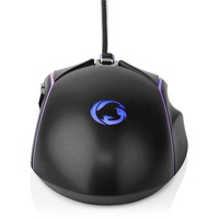 Nedis Gaming Mouse - Verdrahtet - 800/1200 / 2400/3200 / 4800/7200 dpi Einstellbar DPI - Anzahl Knöpfe: 6 - Rechtshändig - 1.50 m - LED