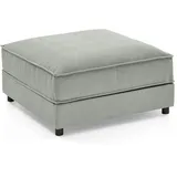 Atlantic Home Collection Hocker Valan Cord 85 x 41 x 85 cm Grau
