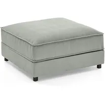 Atlantic Home Collection Hocker Valan Cord 85 x 41 x 85 cm Grau