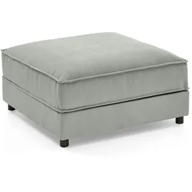 Atlantic Home Collection Hocker Valan Cord 85 x 41 x 85 cm Grau