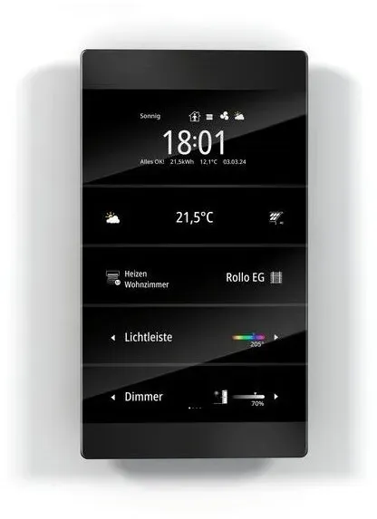 Enertex Tastsensor KNX Premium schwarz eloxiert
