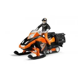 Bruder Snowmobil m. Fahrer u. Ausst.| 63101, Pistenraupen-Modell, Acrylnitril-Bu
