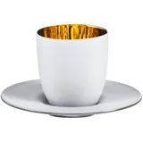 Eisch Espressoglas Cosmo gold", (2-Tlg), Echtgold, handgefertigt, bleifrei, 100 ml
