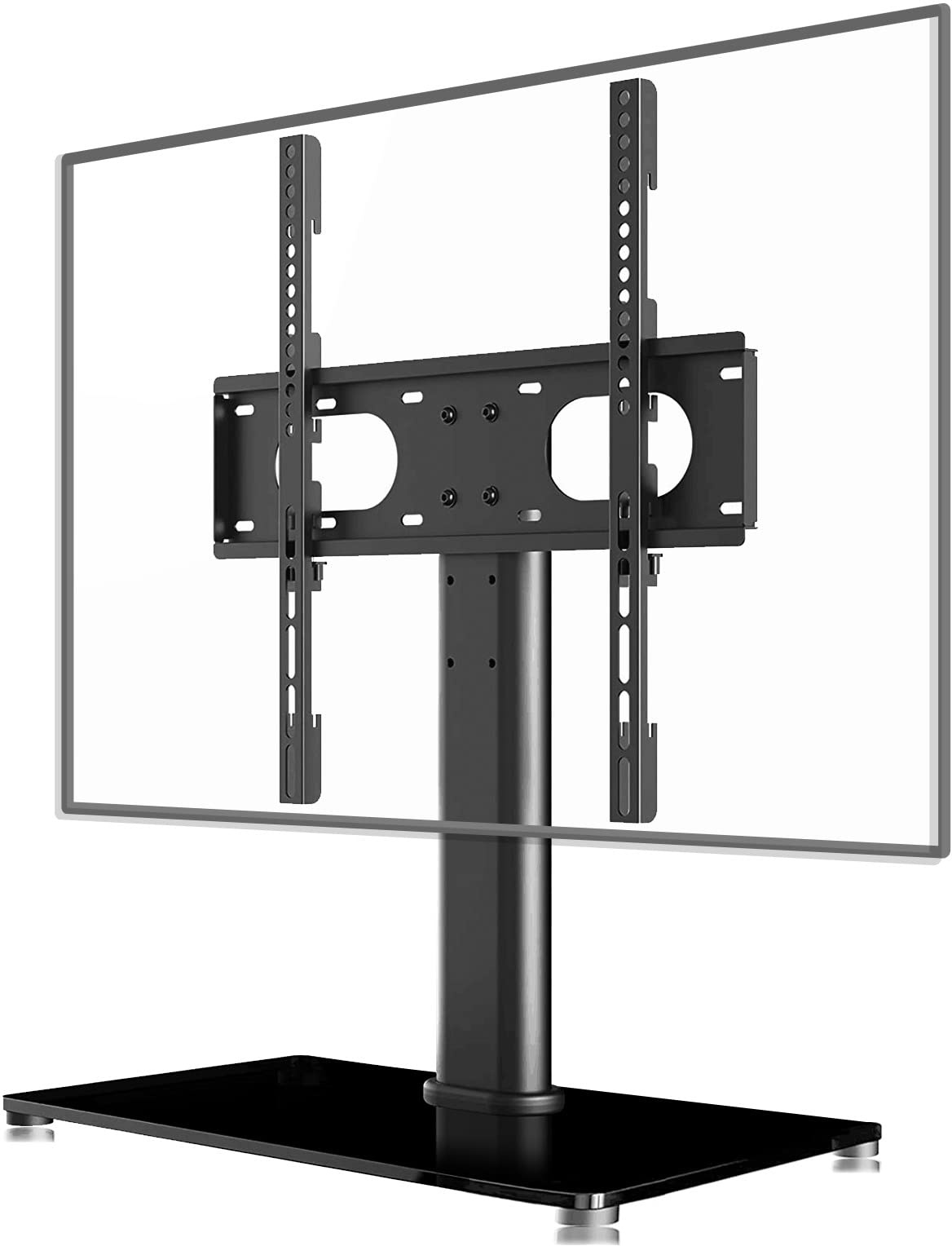 suptek TV Standfuss Universal TV Ständer für 17-55 Zoll LCD LED Fernseher oder Monitore bis zu 40 KG, Max.VESA 400X400mm Höhenverstellbar TV Standfuß Fernseher Standfuss(TS001-02)