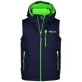 Trollkids Narvik Xt Weste - Navy / Bright Green - 128 cm