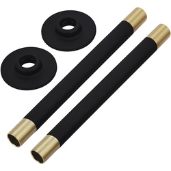 Rohrverbinder und Abdeckung, Schwarz, Paar, von Hudson Reed