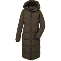 G.I.G.A. DX Damen Steppmantel mit Kapuze/Funktionsmantel ist wasserabweisend GW 50 WMN QLTD CT, dunkelbraun, 46,