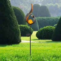 GLOBO LED-Solarleuchte 33465, Erdspieß, bronzefarben, Metall, Glas