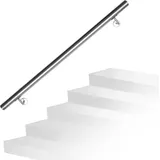 Edelstahl Handlauf Treppengeländer Geländer und Handläufe Wandhandlauf Wand Treppe Wandhalterung Innen & Außen 100 cm - Tolletour