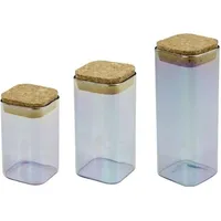Fackelmann Tasty Green Vorratsbehälter grün/transparent 450 ml 3-teiliges Set