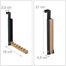 Relaxdays Türhaken Klappbar Schwarz