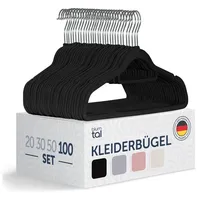 Blumtal Kleiderbügel 100 Stück - Kleiderbügel Samt 360° drehbar