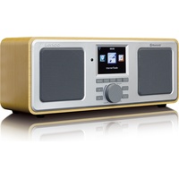 Lenco DIR-150 (Internetradio, FM, Bluetooth, WLAN), Radio, Braun, Silber