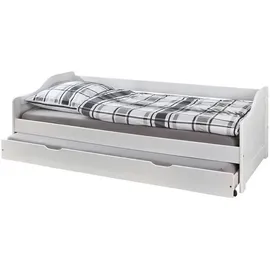 Möbilia Einzelbett 90 x 200 cm Weiß