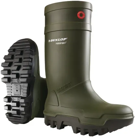 Purofort Thermo Winterstiefel -  43 - Schaft: grün / Sohle: braun