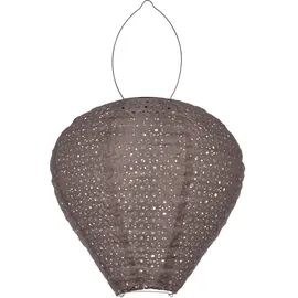 EGLO Lampion Kunststoff 30,0 cm Solar inkl. LED warmweiß beige