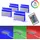 B.K.Licht 4 LED Clips RGB Glasboden-Beleuchtung Glaskantenlichter Leuchten Vitrine Schrank