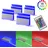 B.K.Licht 4 LED Clips RGB Glasboden-Beleuchtung Glaskantenlichter Leuchten Vitrine Schrank