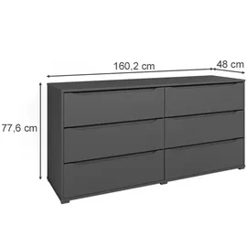 Vicco Ruben 160 x 77,6 cm Anthrazit
