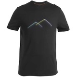 Icebreaker Herren Funktionsshirt Merino 150 Tech Lite III Peak Glow T-Shirt schwarz | M