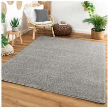 Steffensmeier Kurzflor Teppich Cambridge, Wohnzimmer, Schlafzimmer, in Grau, Größe: 80x300 cm