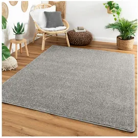 Steffensmeier Kurzflor Teppich Cambridge, Wohnzimmer, Schlafzimmer, in Grau, Größe: 80x300 cm