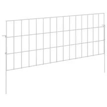 vidaXL Zaun-Set 75 x 30 cm Silber/Stahl